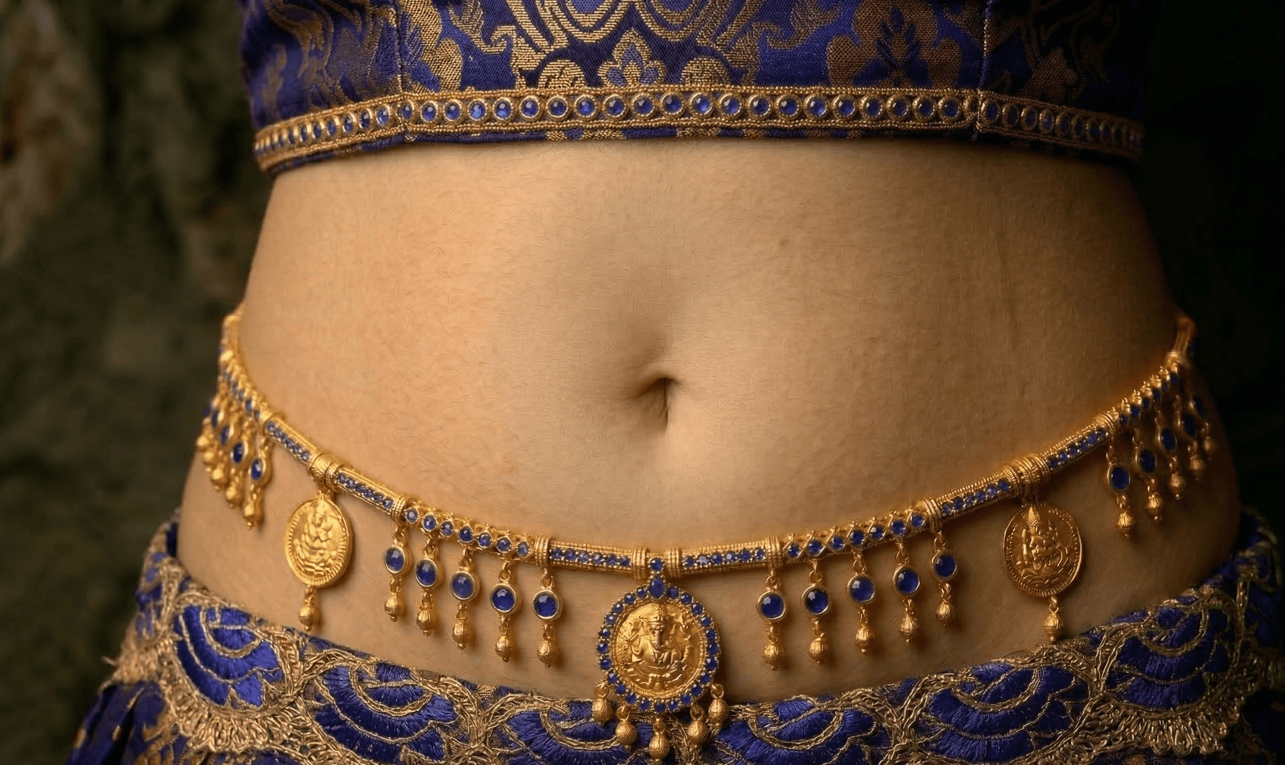 Blue Silk Kamarband